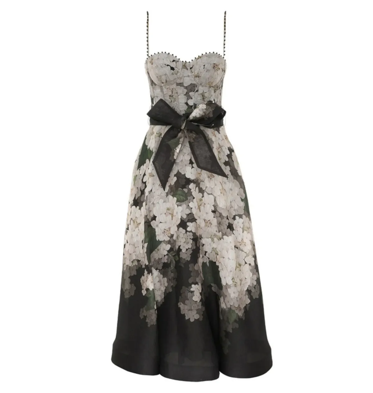 Zimmermann Balance Picnic Dress in Black Hydrangea 1 / AU 10 - Image 3