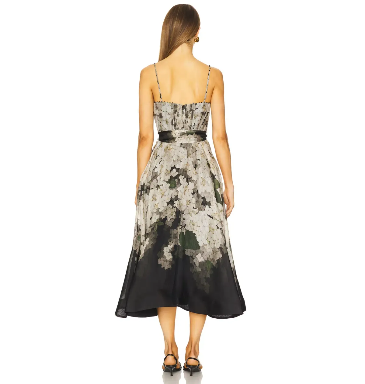 Zimmermann Balance Picnic Dress Black Hydrangea Size AU 8 - Image 2