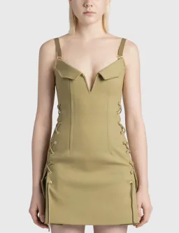 Dion Lee Laced Bonded Mini Dress Brown Size M / Size AU 10 for rent on The Volte - image 3