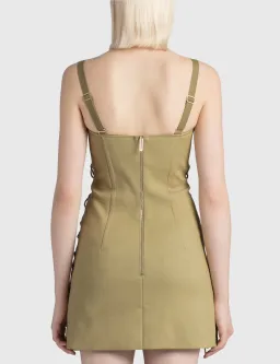 Dion Lee Laced Bonded Mini Dress Brown Size M / Size AU 10 for rent on The Volte - image 4