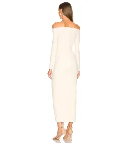 Solace London Lotus Midi Dress in Ivory Size AU 8 for rent on The Volte - image 3