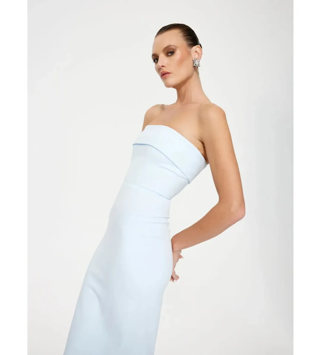 Effie Kats Monroe Gown Ice Blue Size AU 8 for rent on The Volte - main image