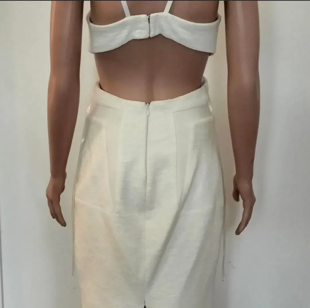 Manning Cartell Siamiese Twins Midi Dress Cream Size 10 for rent on The Volte - main image