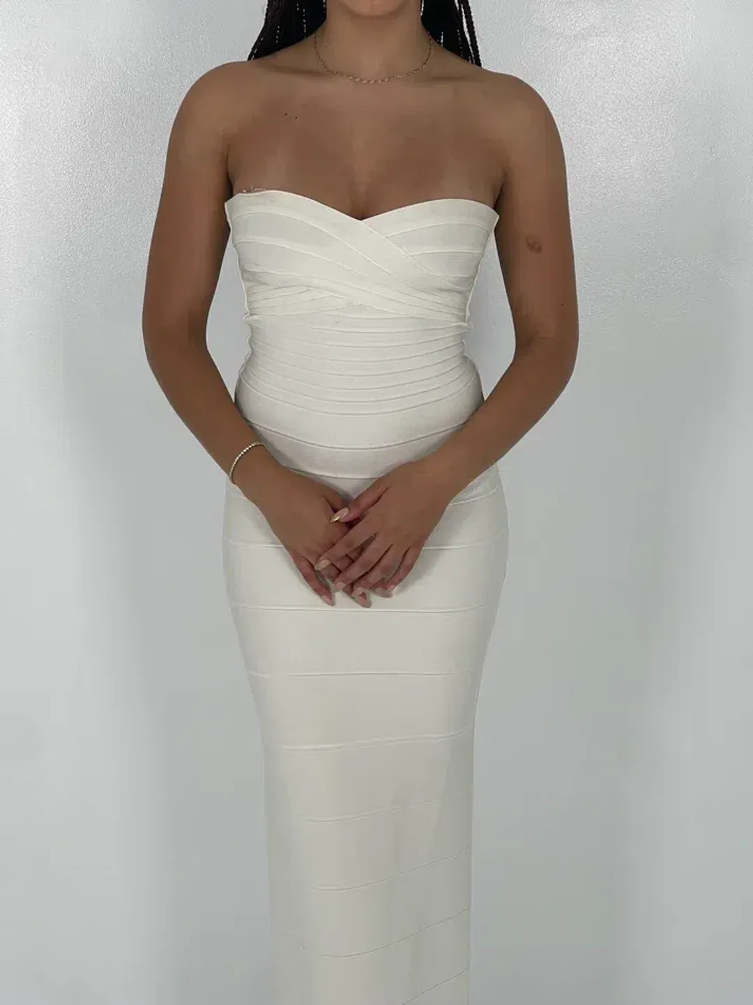 Herve Leger White Bandage Gown Size S / AU 8 for rent on The Volte - main image