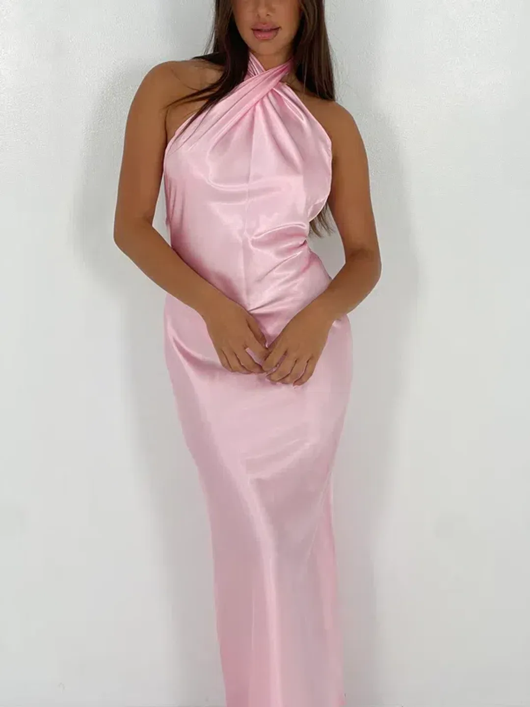 YLD Design Pink Crossover Maxi Size XS / AU 6 for rent on The Volte - main image