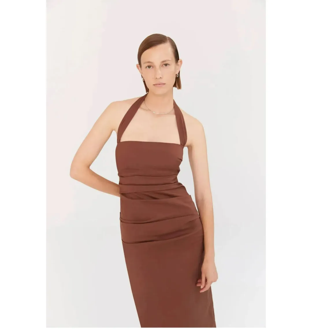 Sir the Label Nikki Gown in Brown Size 1 / AU 8 for rent on The Volte - main image