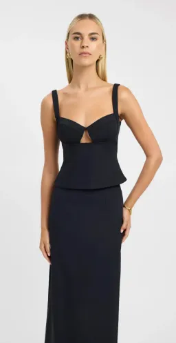 Kookai Ariel Bra Top and Double Belt Mini Skirt Set Black Size 8 for rent on The Volte - image 2