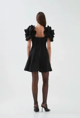 Aje Twyla Mini Dress in Black Size AU 8 for rent on The Volte - image 6