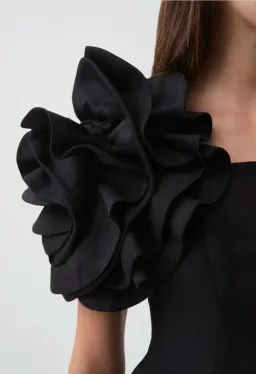 Aje Twyla Mini Dress in Black Size AU 8 for rent on The Volte - image 3