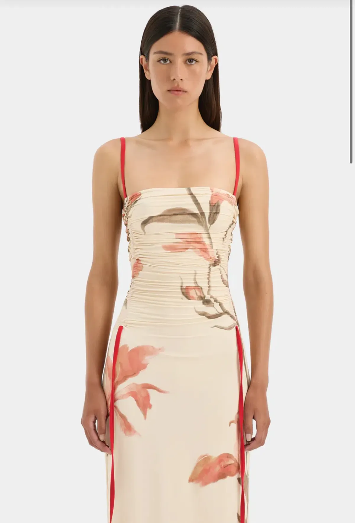 Sir The Label Hana Ruched Midi Dress Size AU 6 - Image 2