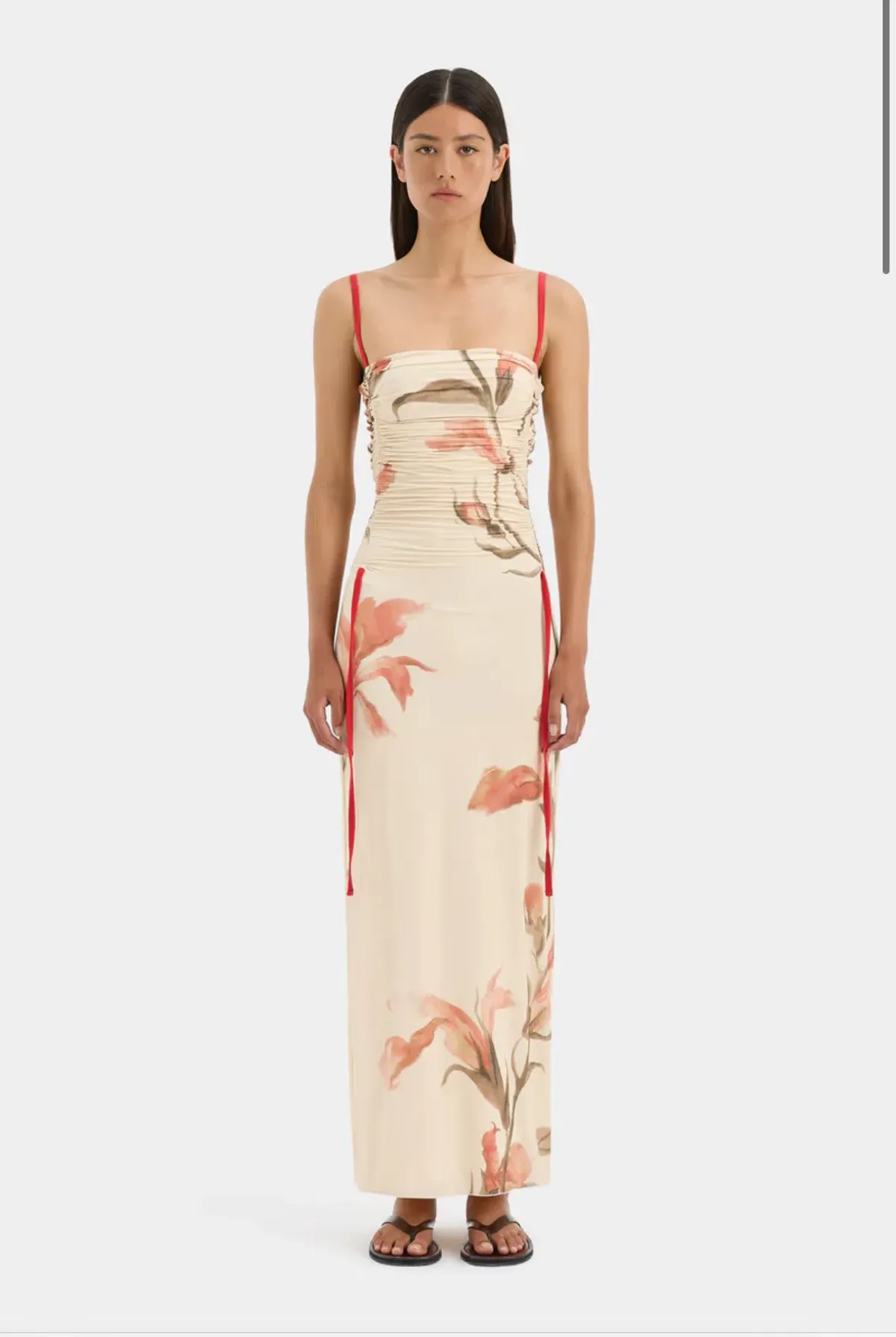 Sir The Label Hana Ruched Midi Dress Size AU 6 - Image 1