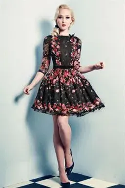 Wheels & Dollbaby French Holiday Floral Lace Dress in Black Size AU 10 / M for rent on The Volte - image 3
