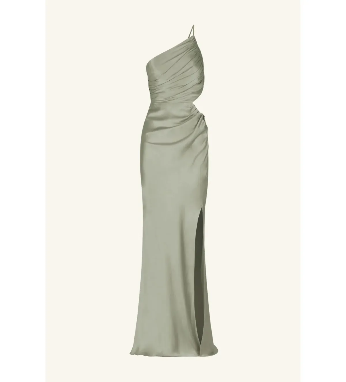 Shona Joy La Lune Gathered Maxi Dress in Sage Size 14 - Image 5