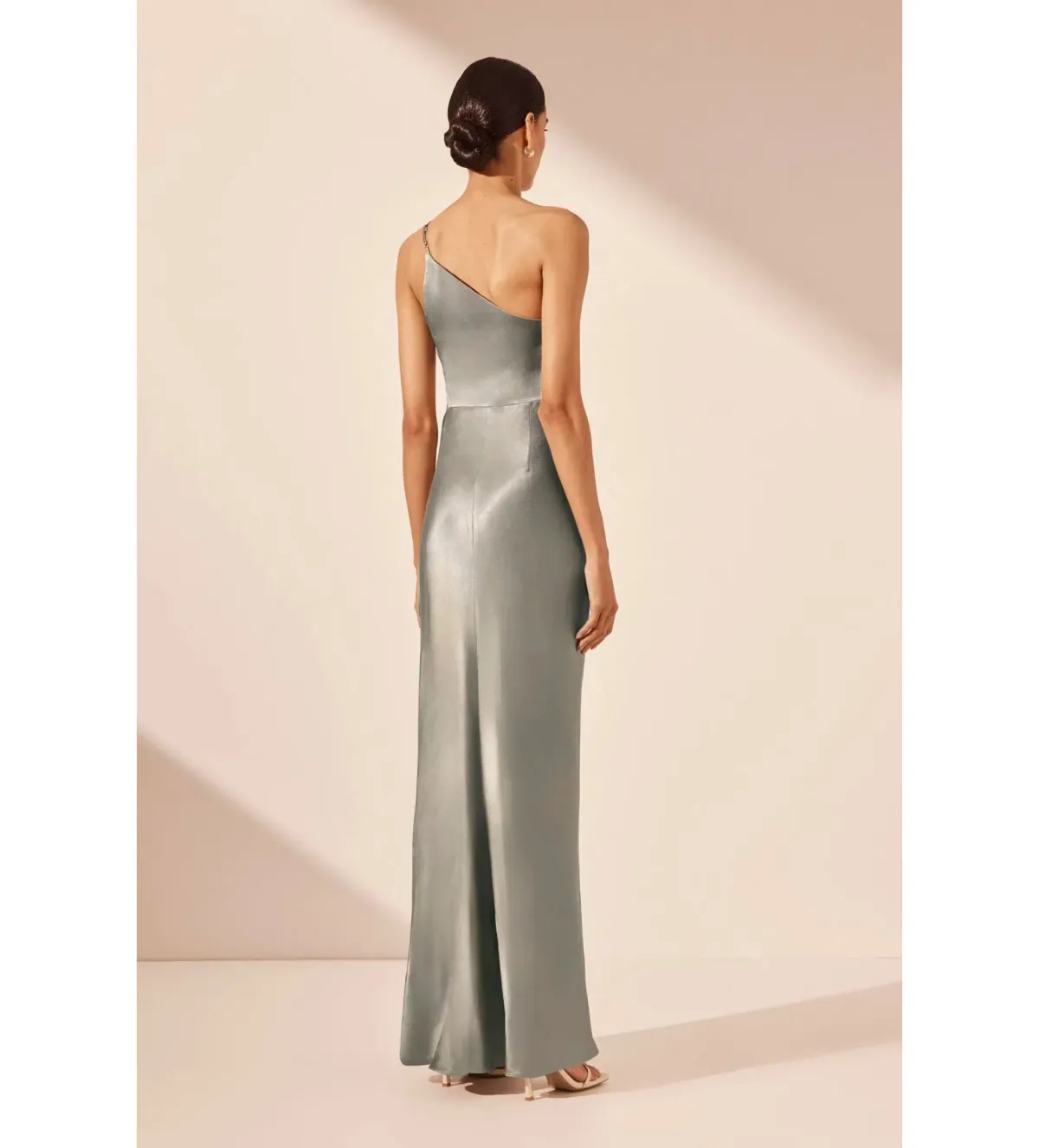 Shona Joy La Lune Gathered Maxi Dress in Sage Size 14 - Image 4