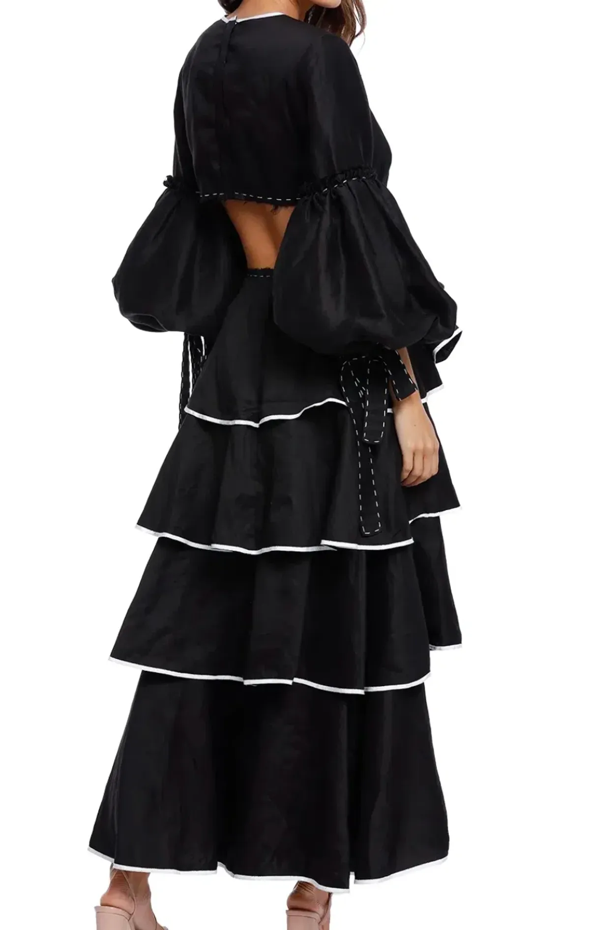 Aje Gracious Cut Out Dress Black Size 6 - Image 5