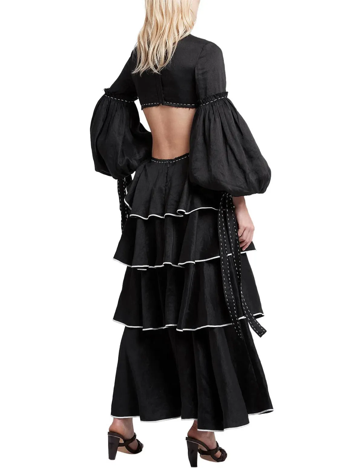 Aje Gracious Cut Out Dress Black Size 6 - Image 6