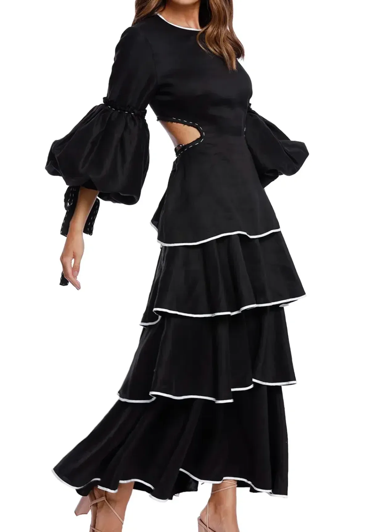 Aje Gracious Cut Out Dress Black Size 6 - Image 4