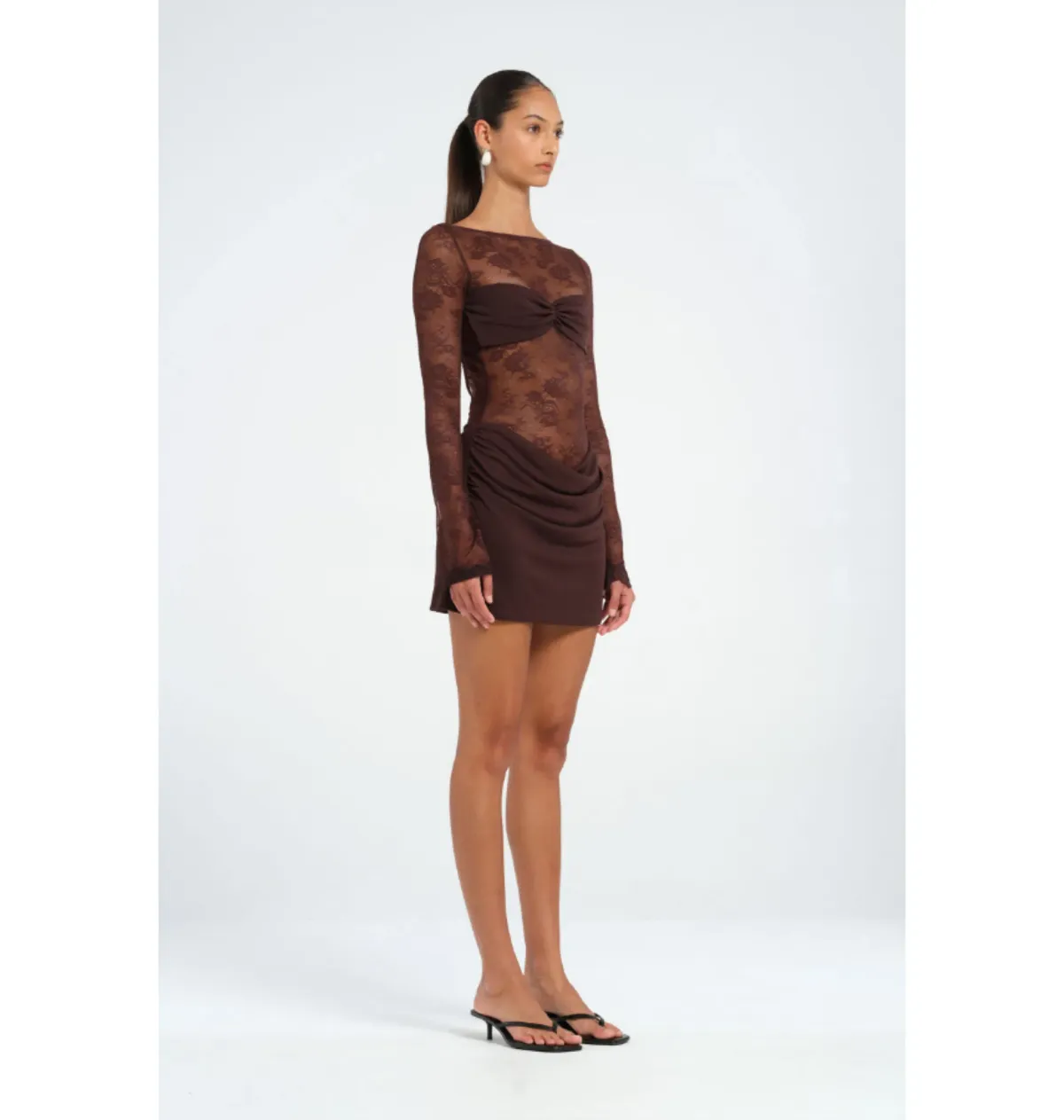 Benni Oskar Mini Dress Brown Size AU 6 - Image 2