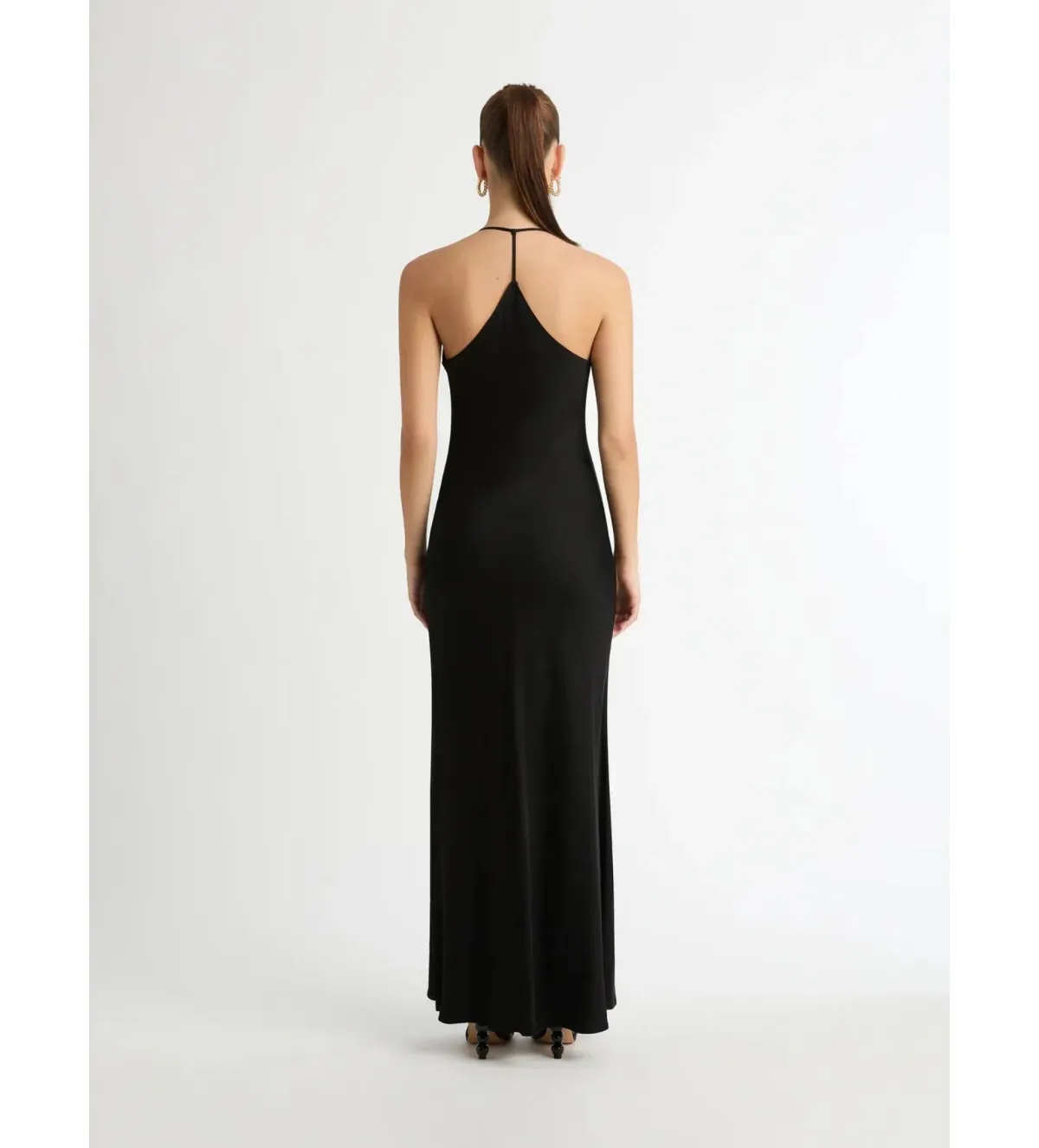 Sheike Ivy Draped Maxi Dress Black Size 10 - Image 2