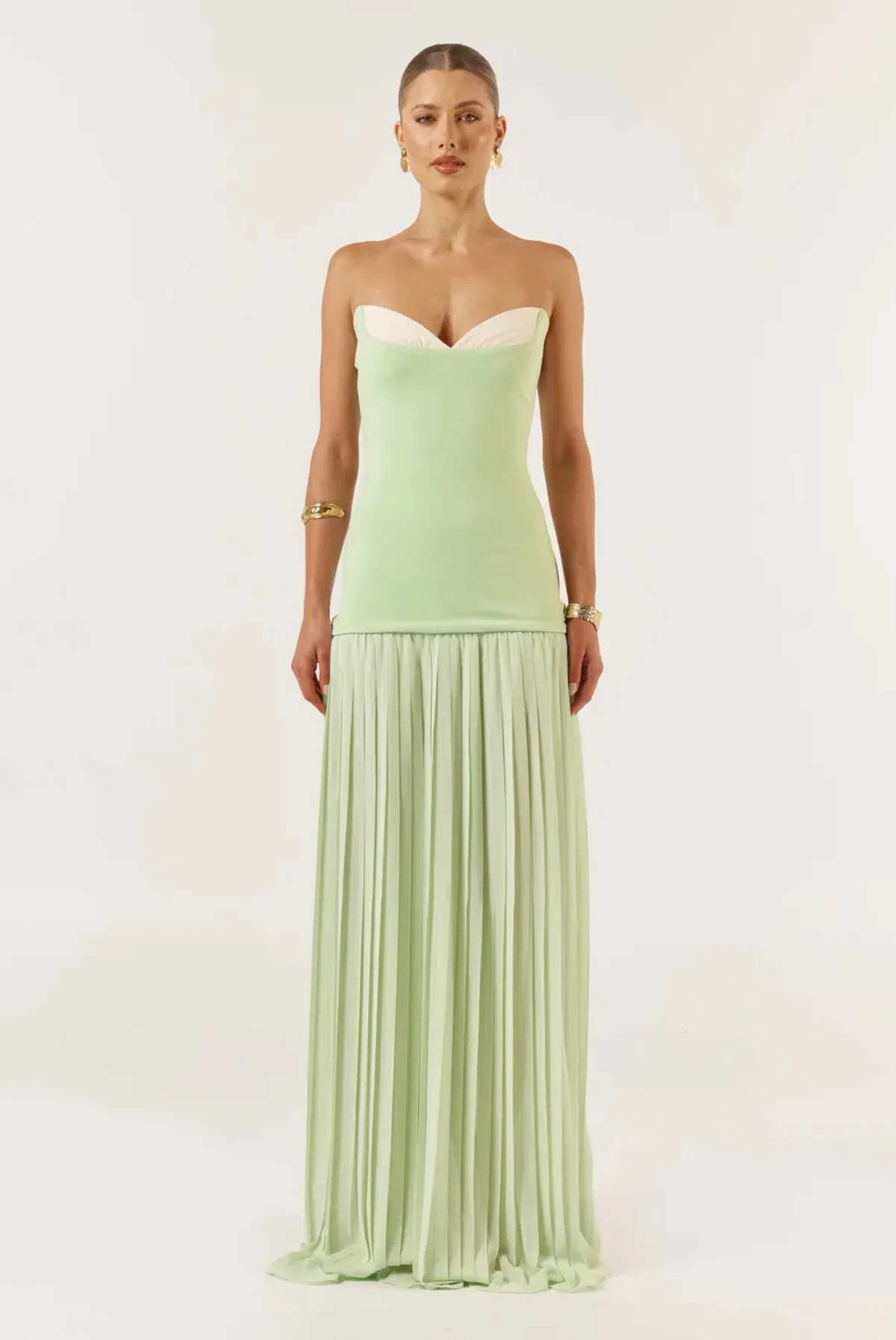 She is Olla Nicolette Maxi Dress Green Size XS/Au 6 - Image 2