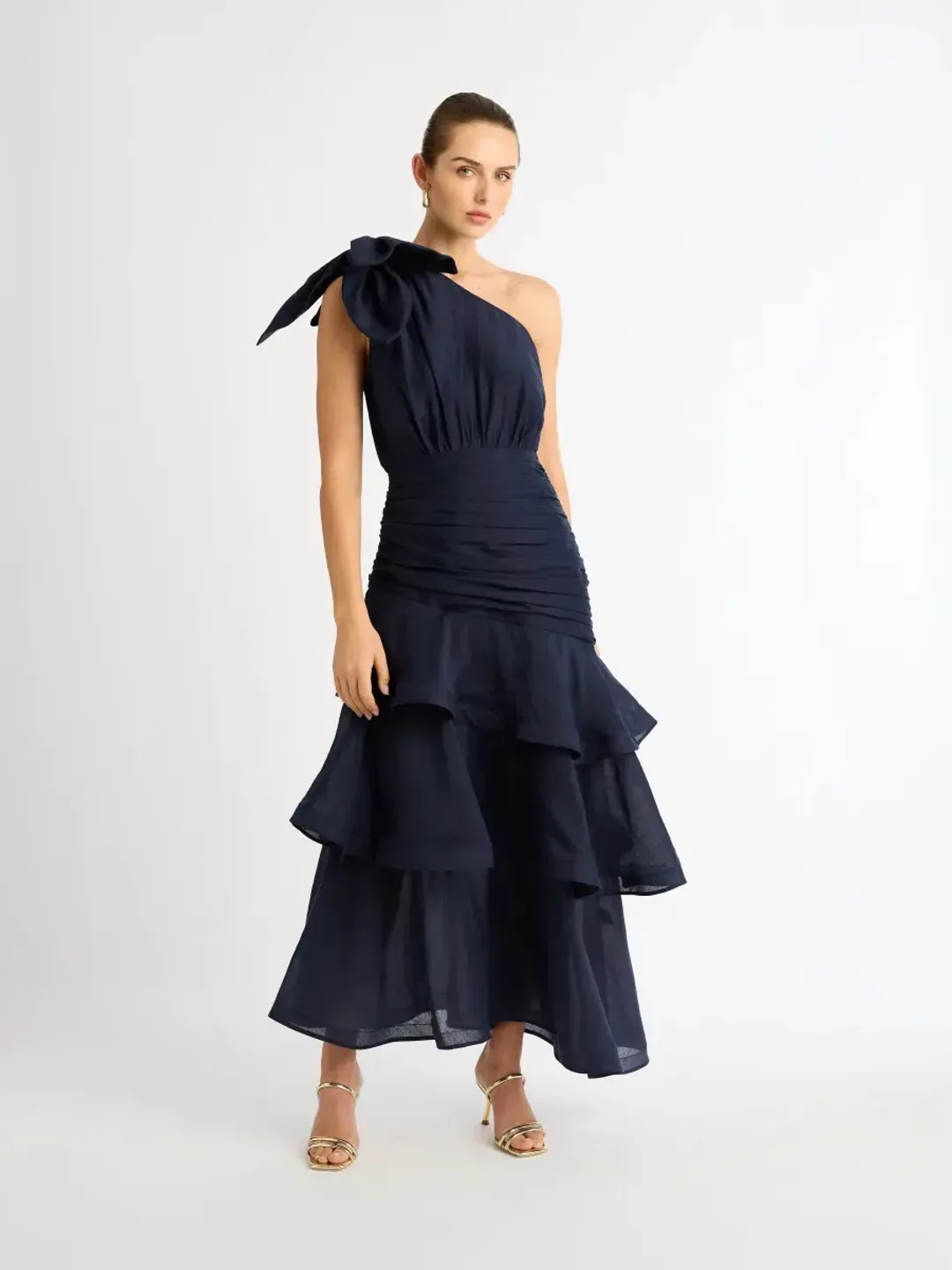Sheike Casablanca Maxi Dress Navy Size 12 for rent on The Volte - main image