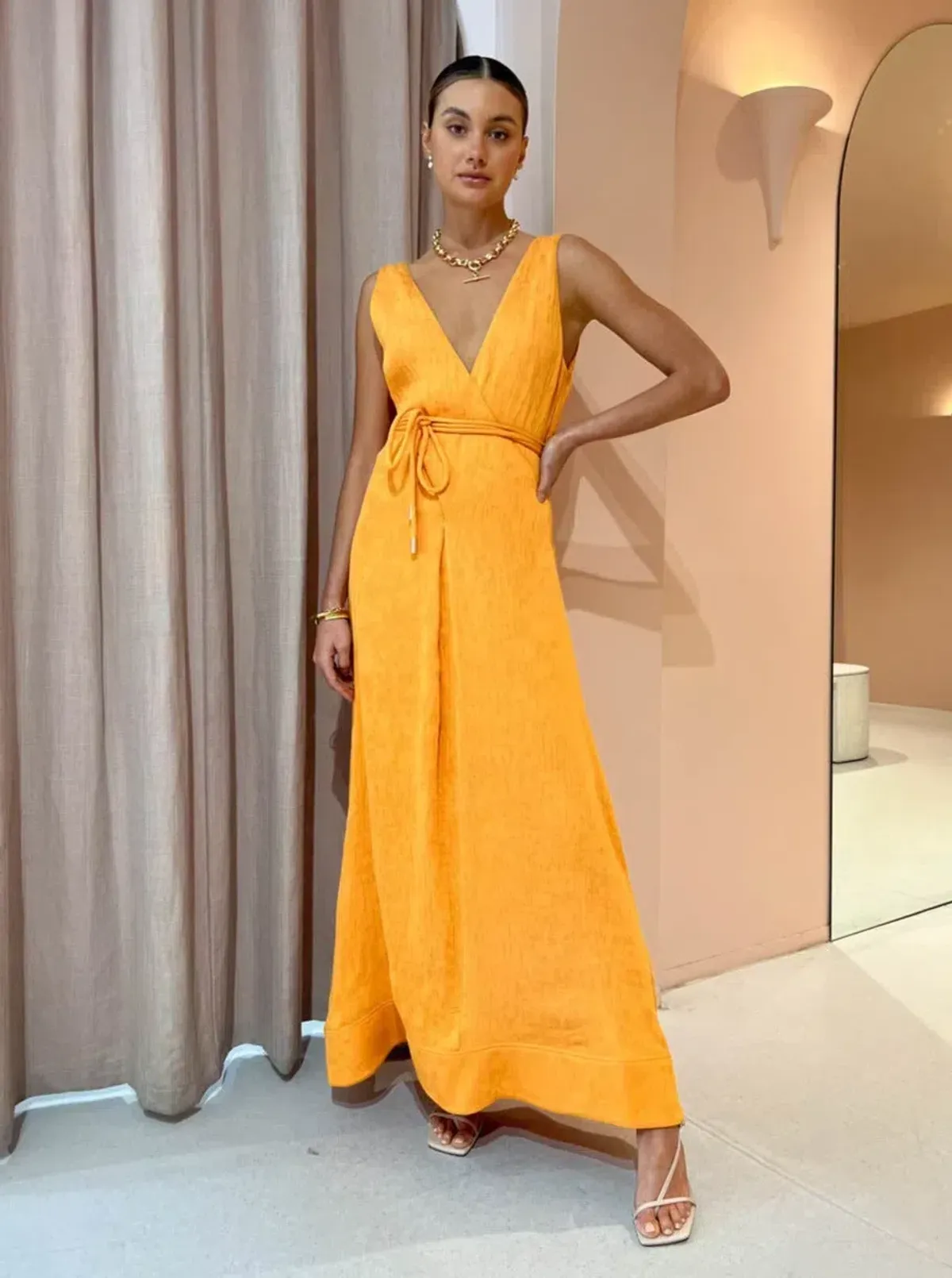 By Nicola Starboard Maxi dress Orange Size 6 - Image 2