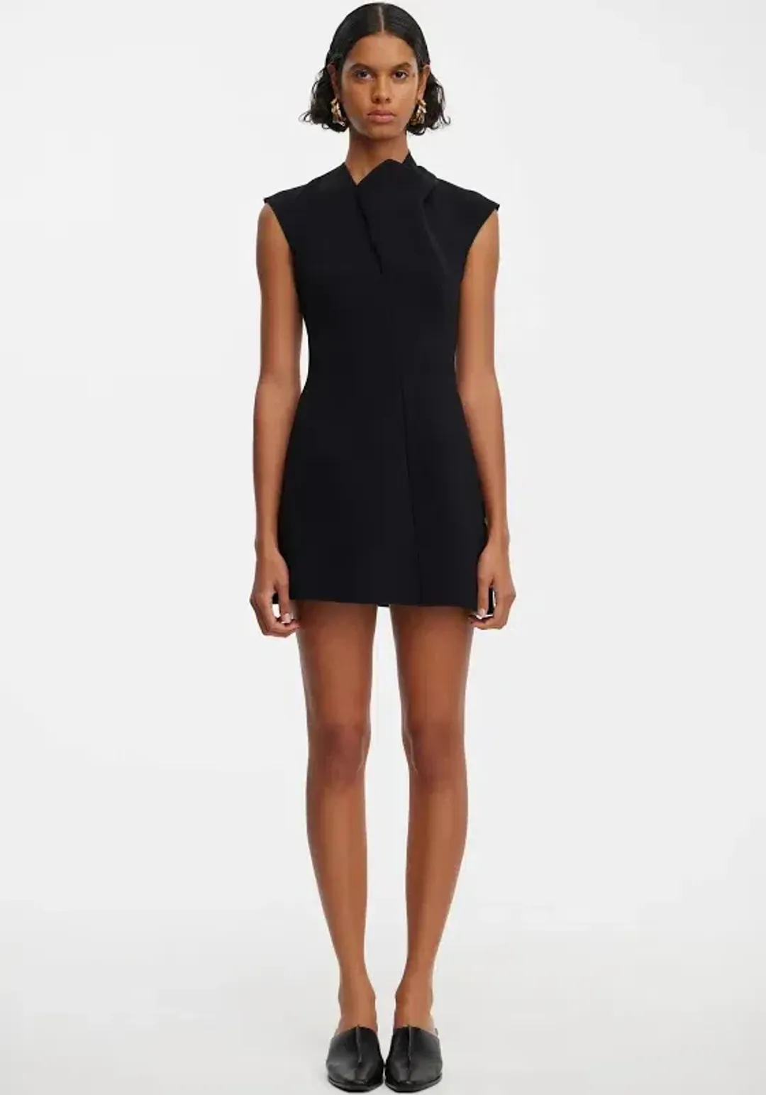 Acler Warfield Mini Dress Black Size AU 14 for rent on The Volte - main image