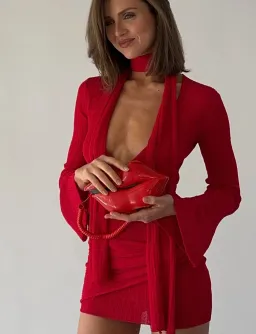 Aya Muse Cielo Mini Dress Red Size 8 for rent on The Volte - image 2