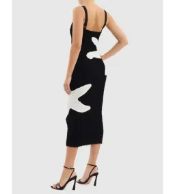 Rebecca Vallance Kiyo Bralette Midi Dress in Black Size AU 4 for rent on The Volte - image 4