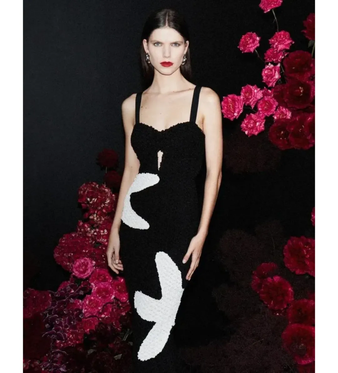 Rebecca Vallance Kiyo Bralette Midi Dress in Black Size AU 4 for rent on The Volte - main image