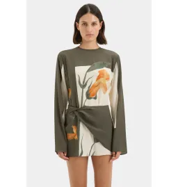 Sir The Label Constance Twist Mini Dress Iris Floral Size AU 14 for rent on The Volte - image 2