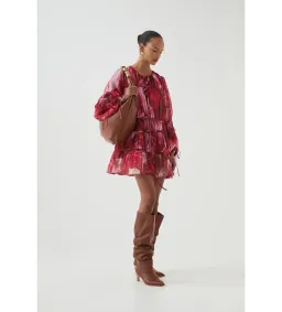 Aje Flora Mini Dress Prismatic Floral Red Size AU 16 for rent on The Volte - image 3