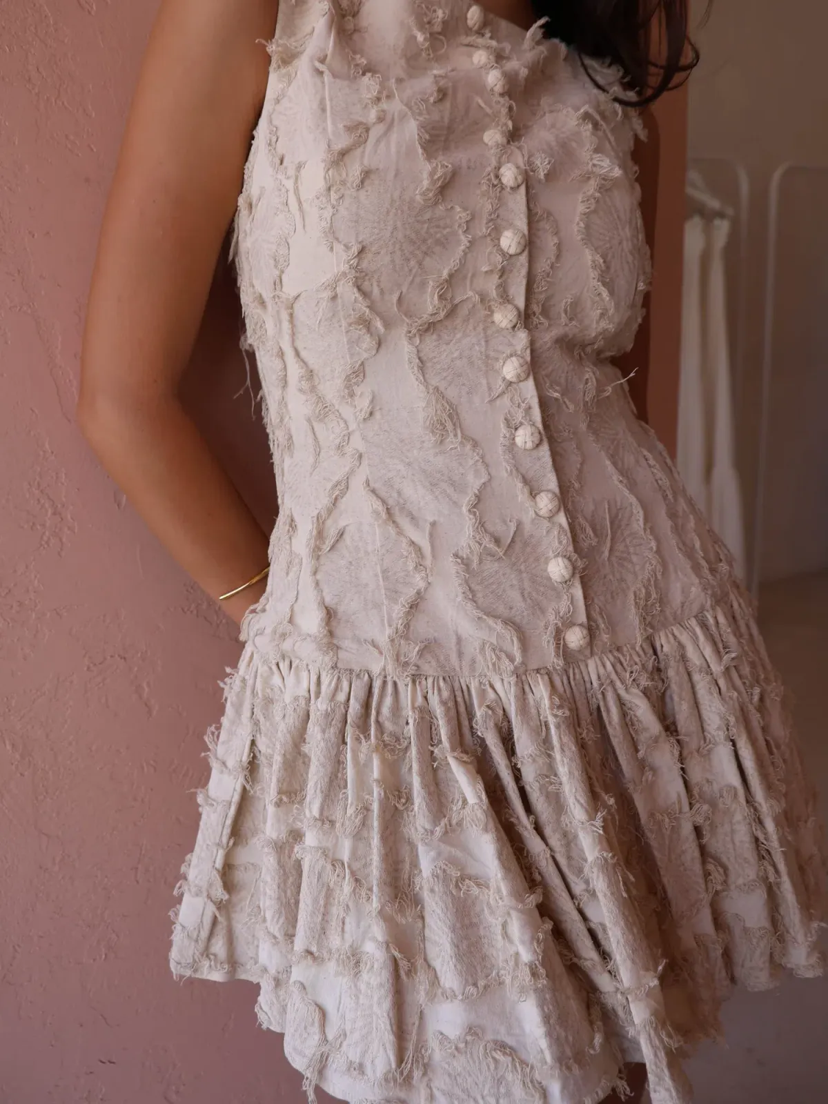 Roame Basil Mini Dress In Dandelion Size 10 - Image 3