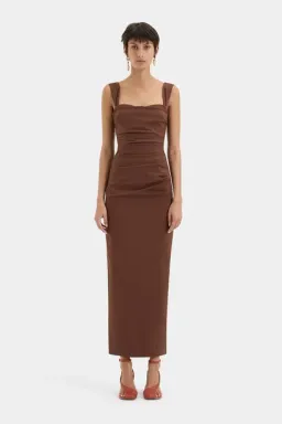 Sir The Label Dahlia Balconette Dress Brown Size 0/Au 6 for rent on The Volte - image 1