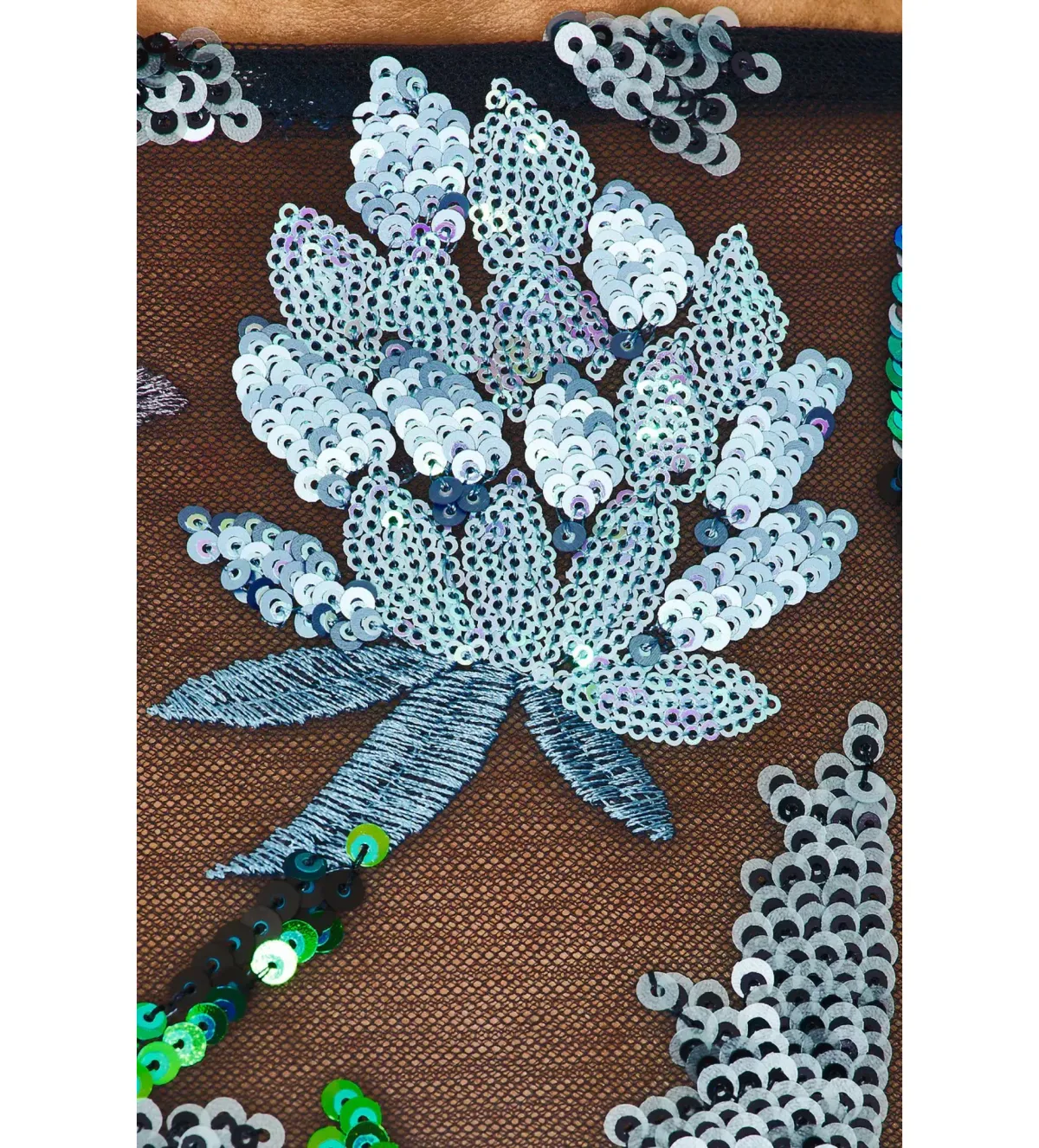 Bronx and Banco Zinna Embroidered Gown Navy Multi Size M/AU 10 - Image 4