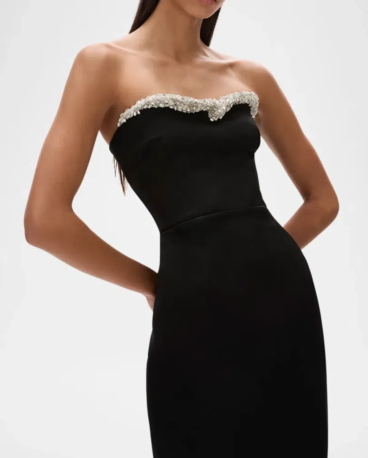 Rachel Gilbert Lorna Dress Gown Midi in Black Size 2 / Size AU 10 - Image 4