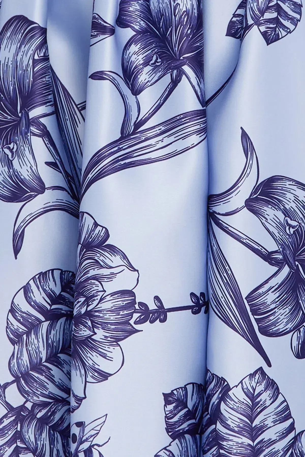 Leo Lin Norine Bustier Midi Dress Harmony Print in Hyacinth Size AU 6 - Image 5