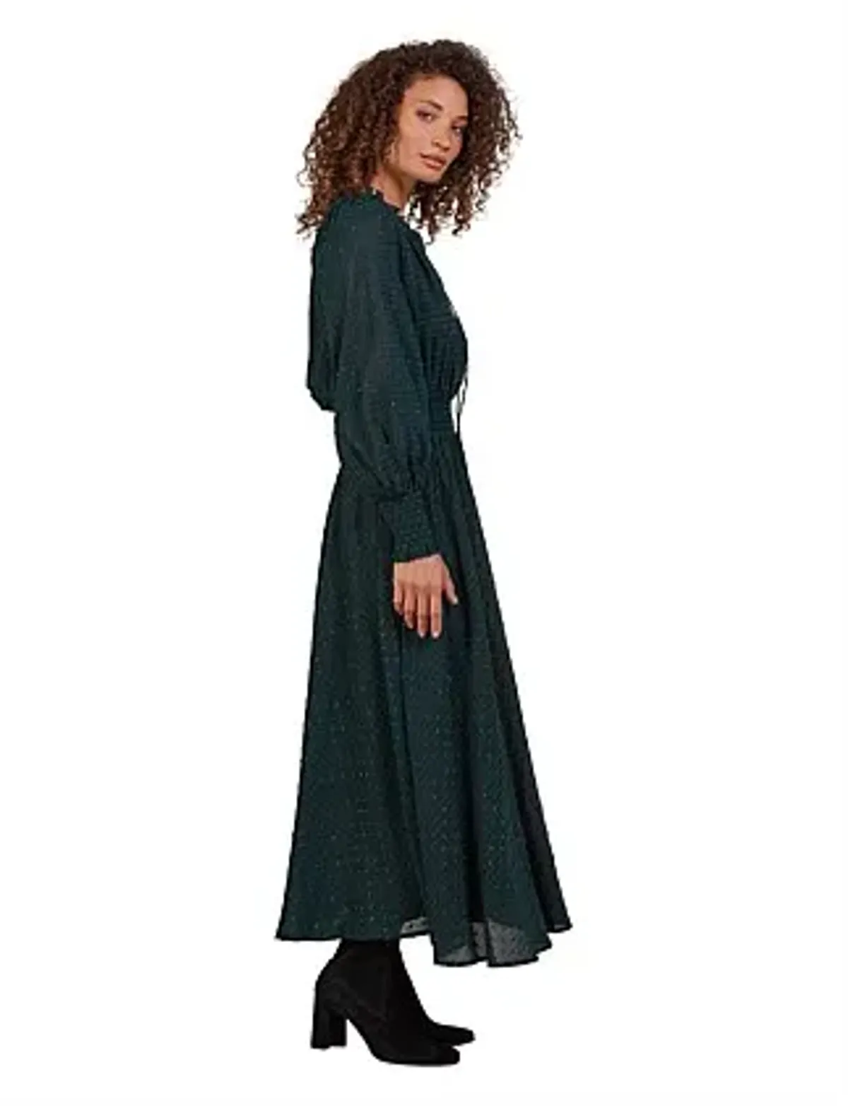 Eb&ive Ayana Maxi Dress Peacock Size M/Au 10 - Image 3