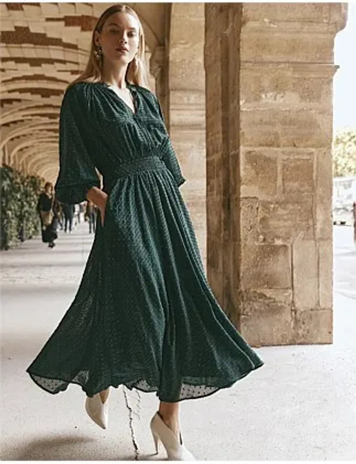 Eb&ive Ayana Maxi Dress Peacock Size M/Au 10 - Image 1