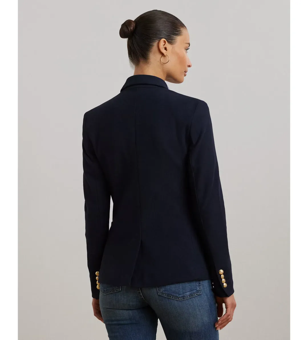 Polo Ralph Lauren Navy Knit Cotton Blazer Size US 12 / AU 16 for rent on The Volte - main image