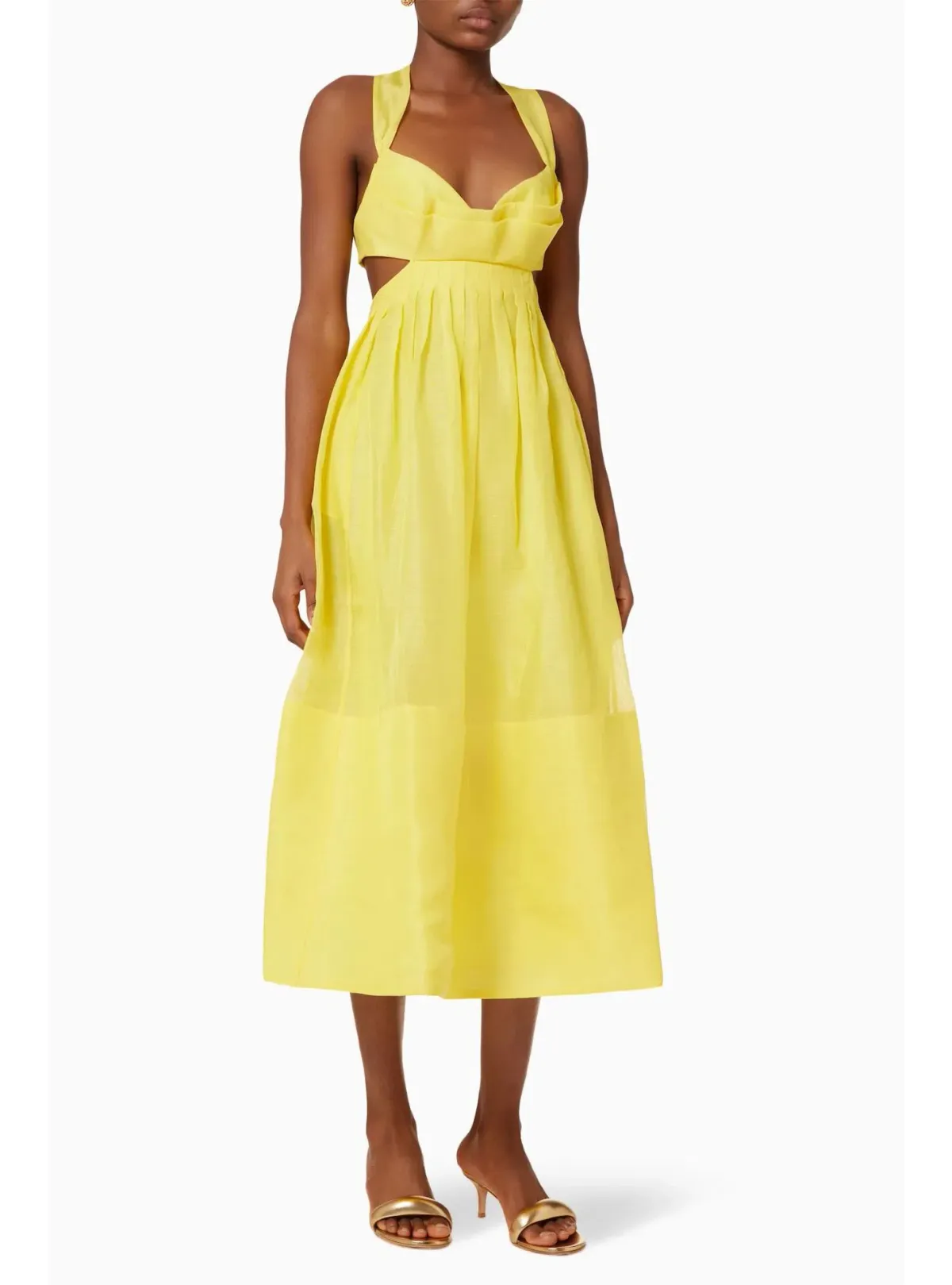 Zimmermann Botanica Bralette Midi Gown Sunshine Yellow Size 0 / AU 8 - Image 1