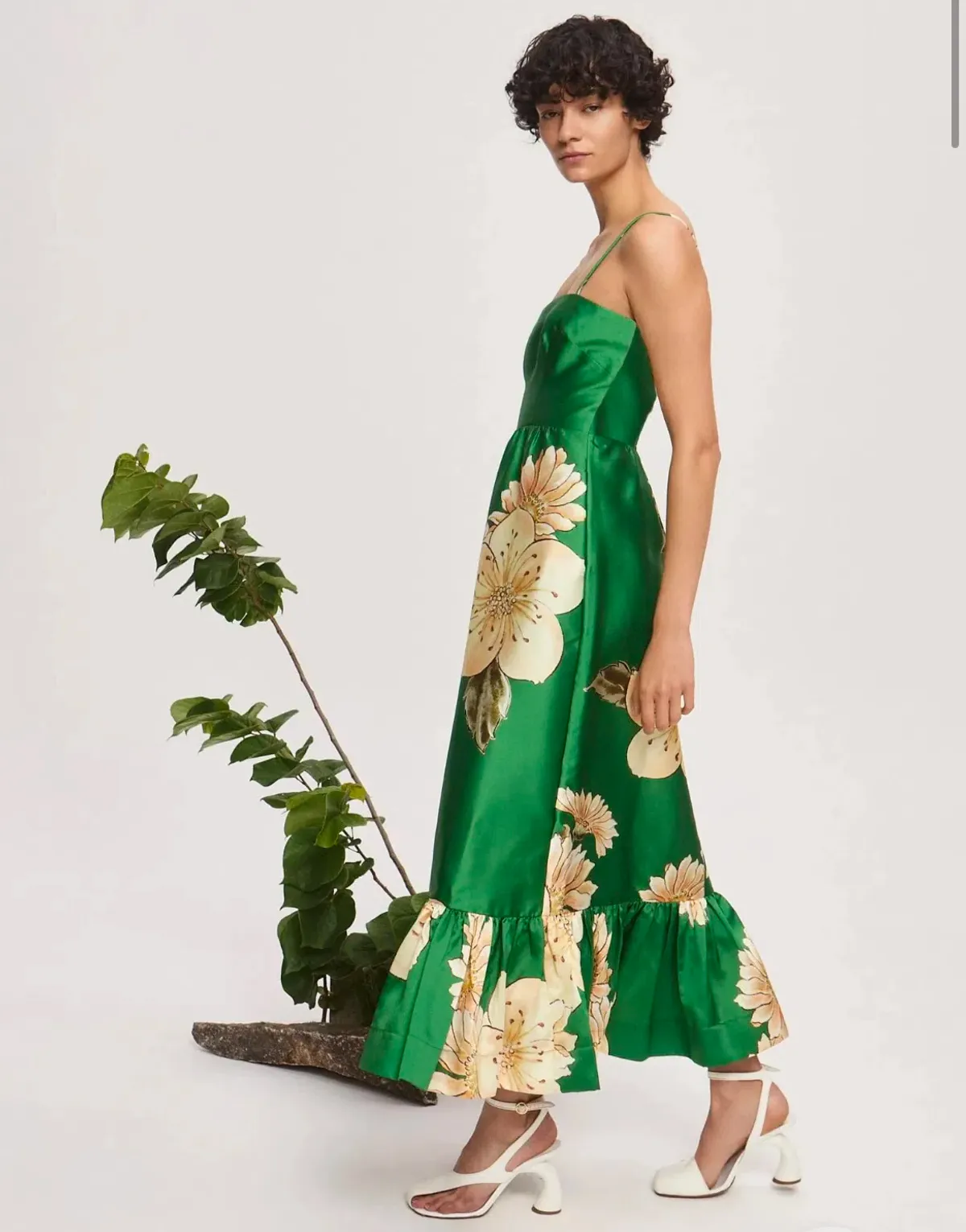 Alemais Sage Midi Dress Floral Size 10 - Image 1