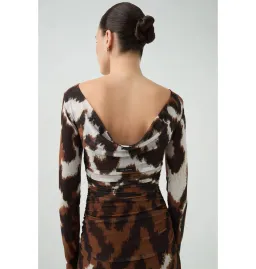 Aje Sym Long Sleeve Dress Wild Abstract Size M / AU 10 for rent on The Volte - image 4