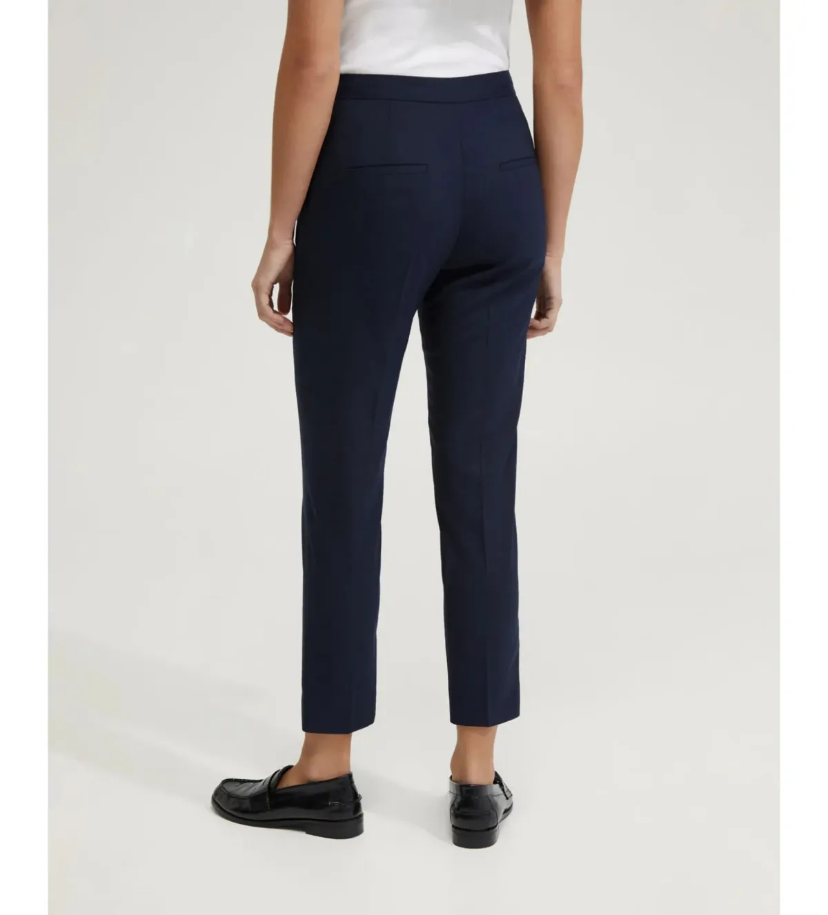 Oxford Charla Wool Stretch Suit Pants in Navy Size 14 - Image 4