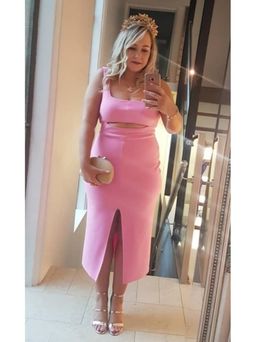 Bec & Bridge Margaux Mouth Midi Dress Pink Size 14 for rent on The Volte - image 3