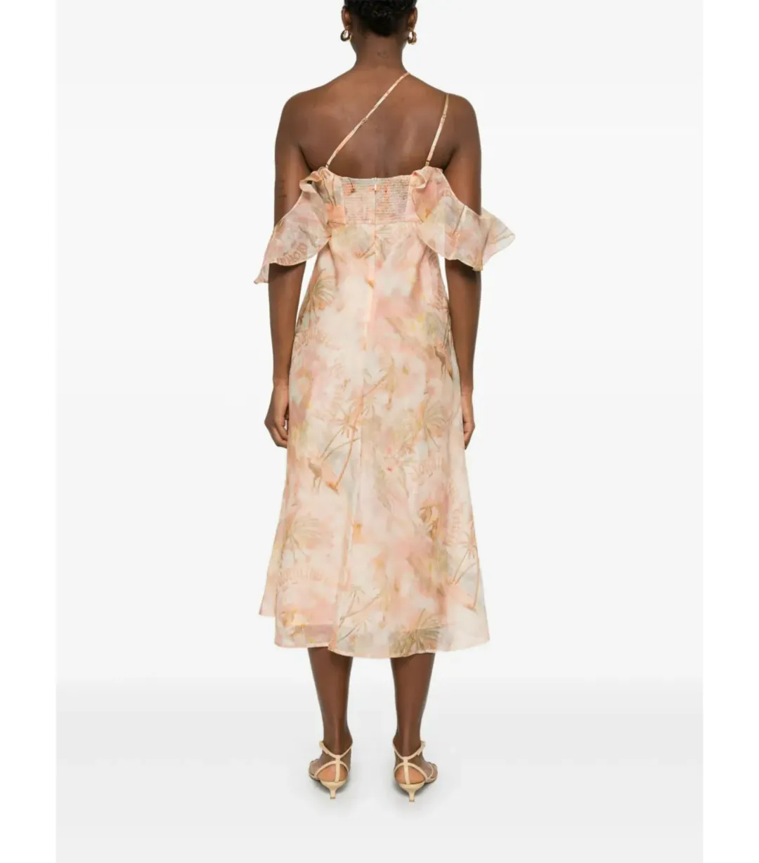 Zimmermann Illuminate Flutter Slip Dress in Guava Paradise Size 1 / AU 10 for rent on The Volte - main image