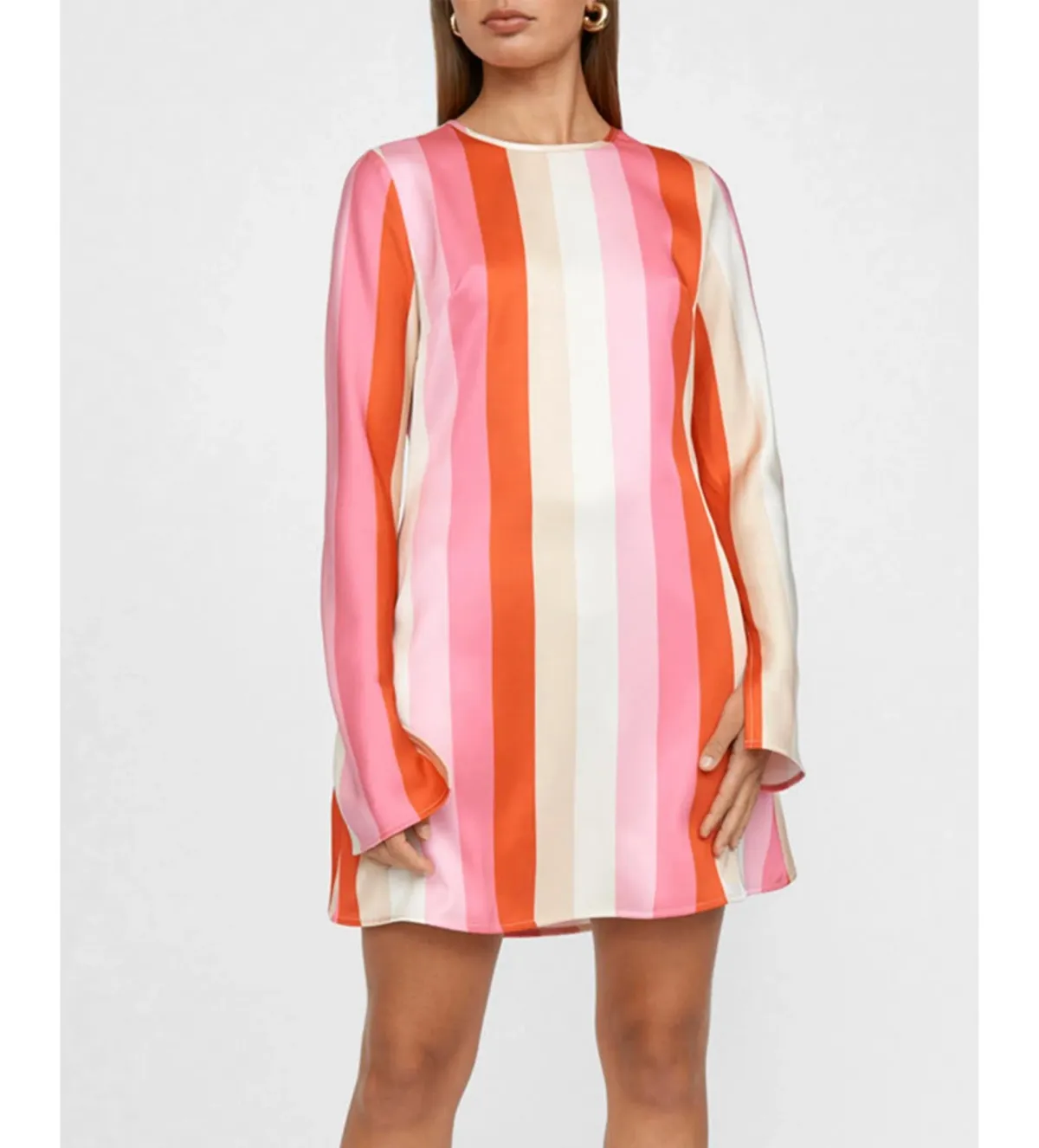 By Johnny Multi Stripe Shift Mini Dress in Multi Size 8 - Image 1