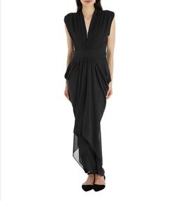 Carla Zampatti Waterfall Dress Black Size 12 for rent on The Volte - image 1