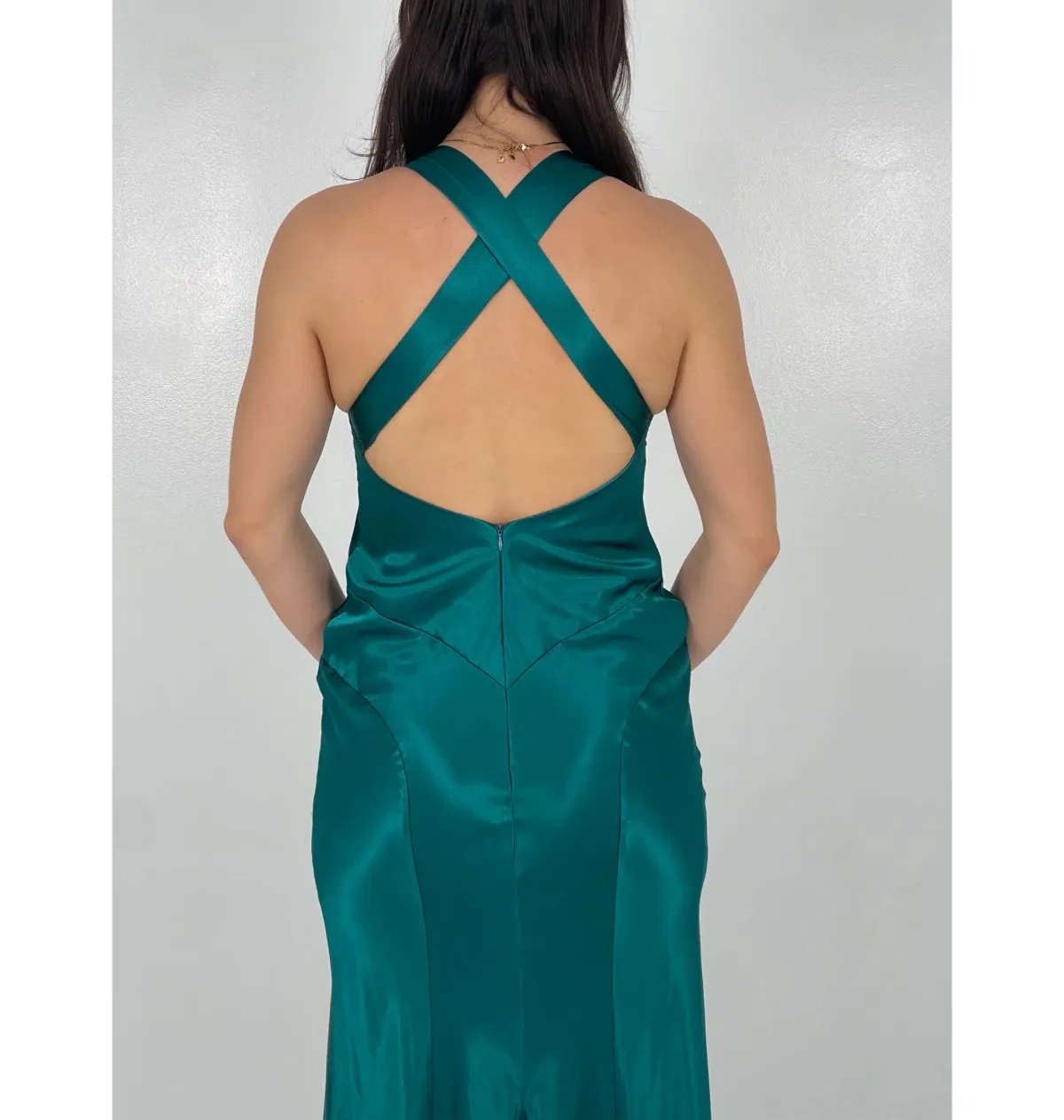 Ruth Tarvydas Aries Maxi Gown Jade Size 8 - Image 4