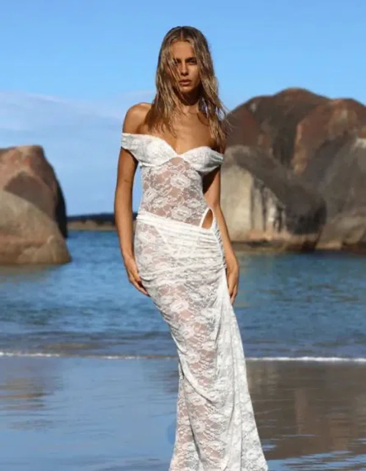 Natalie Rolt Aubrey Dress White Size 8 - Image 5